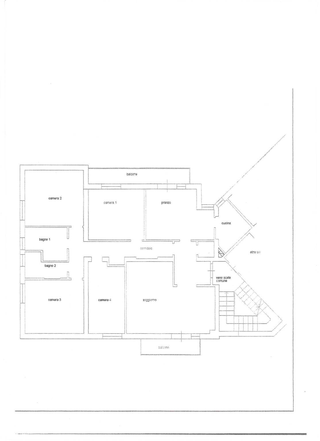 Appartamento via delle Fonti, Bologna (zona Corticella) - planimetria 1