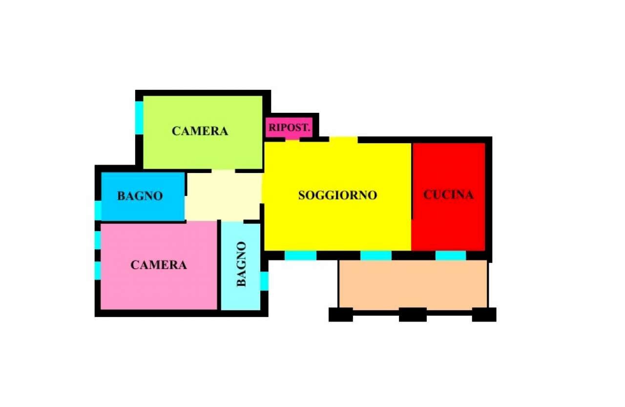 308 - Three-room apartment via Mascherpa, Paullo - floor plans 1