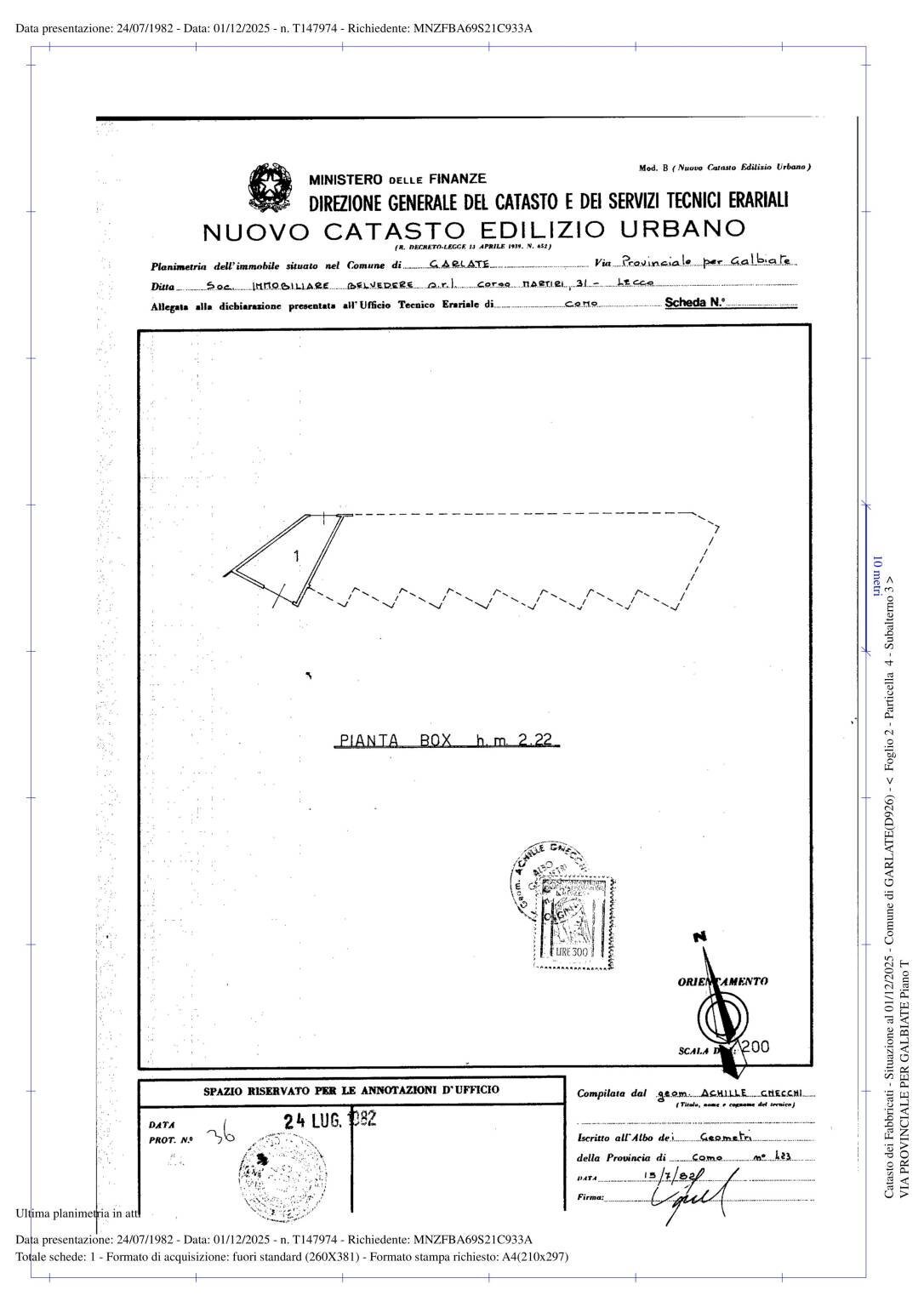 Four-room apartment via Galbiate, 2, Garlate - floor plans 1