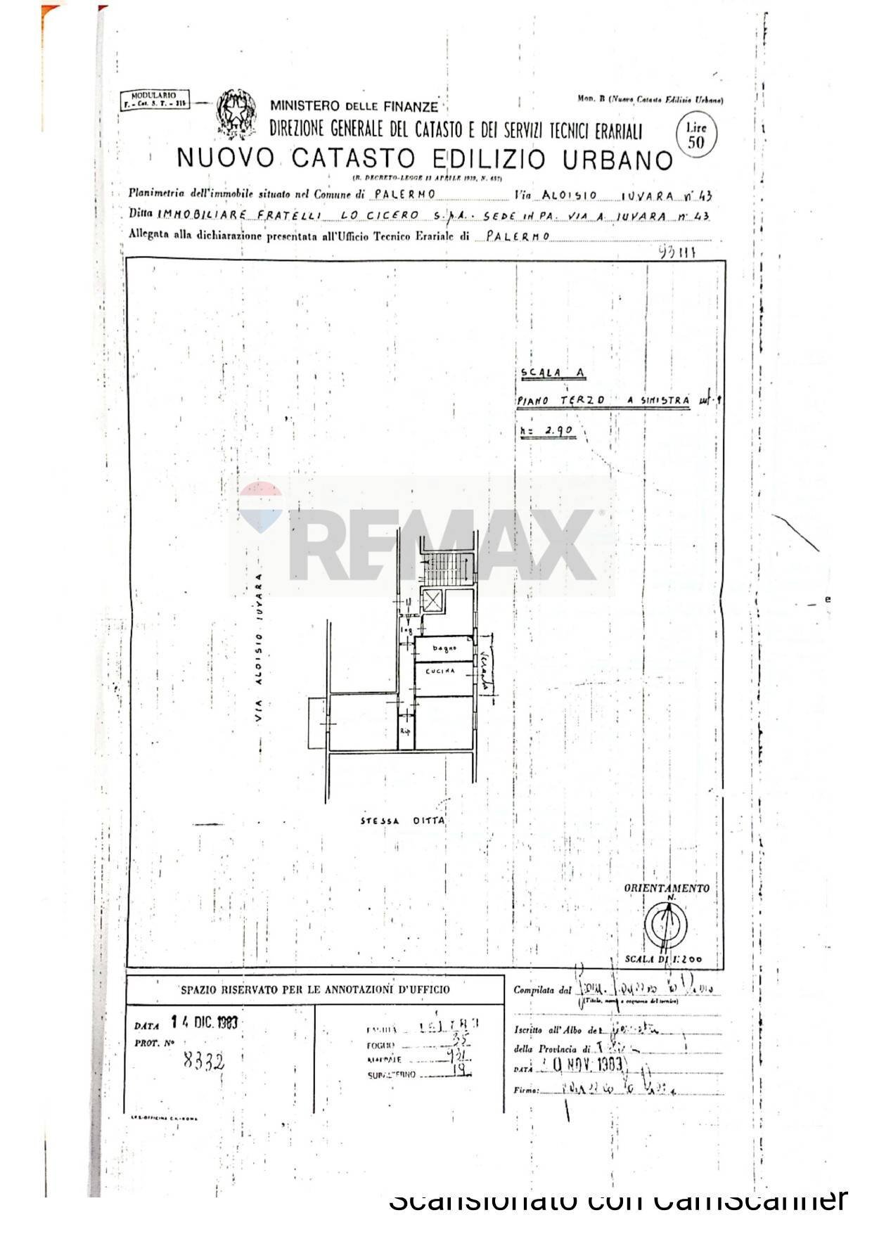 Pianta 2D - Appartamento Via Aloisio Juvara
 
43, Palermo - planimetria 1
