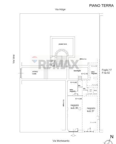 Pianta 2D - Locale Commerciale VIA MONTESANTO
 
63/65, Cosenza - planimetria 1