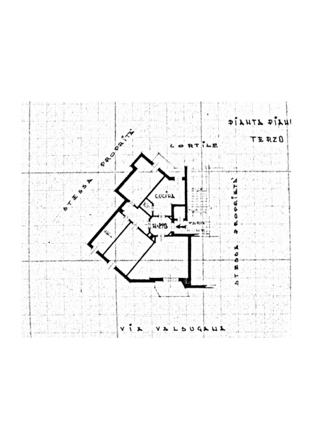 Non-buildable land via Valsugana, 6A, Milano (neighborhood Ticinese) - floor plans 1