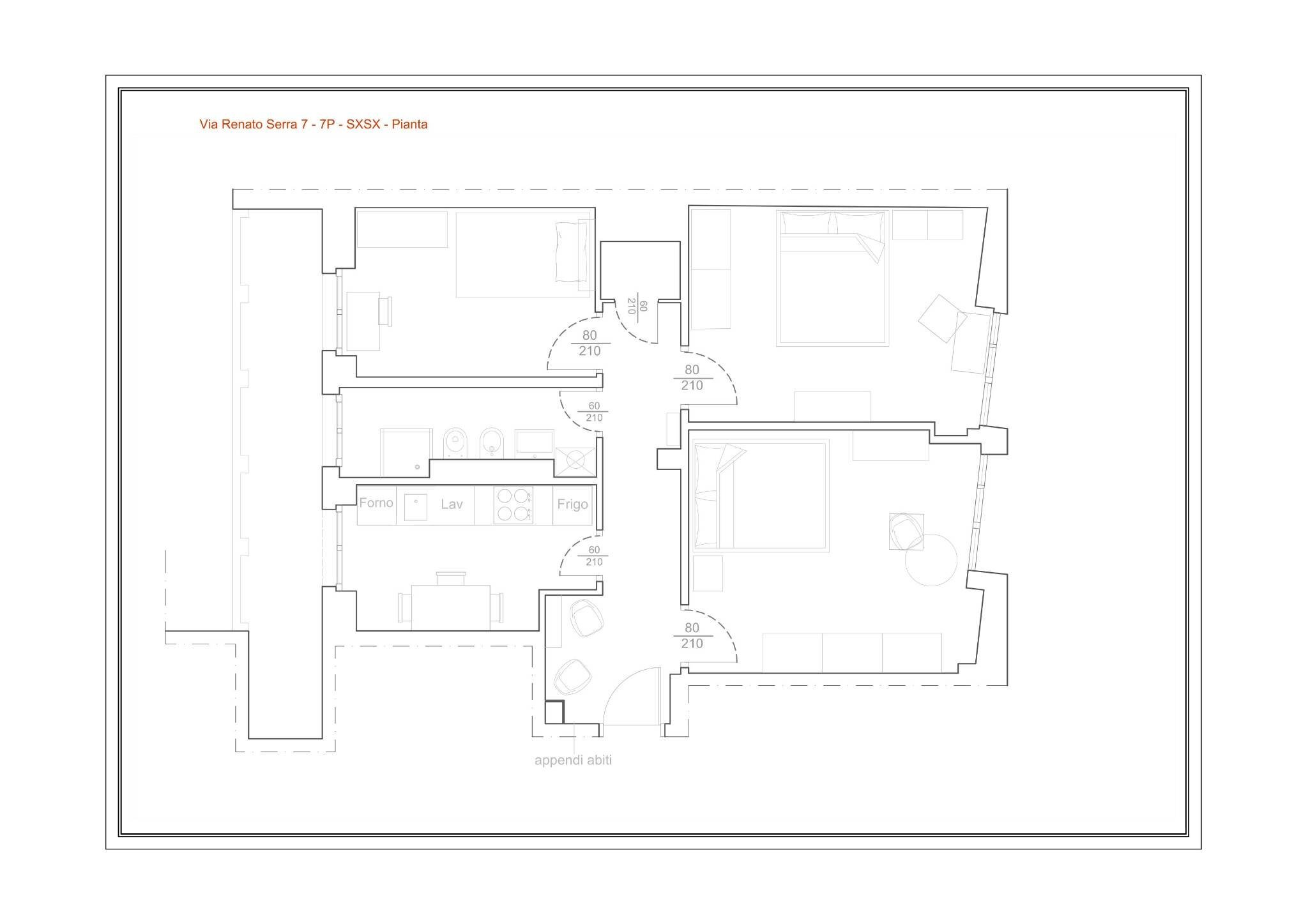 Non-buildable land viale Renato Serra, 7, Milano - floor plans 1