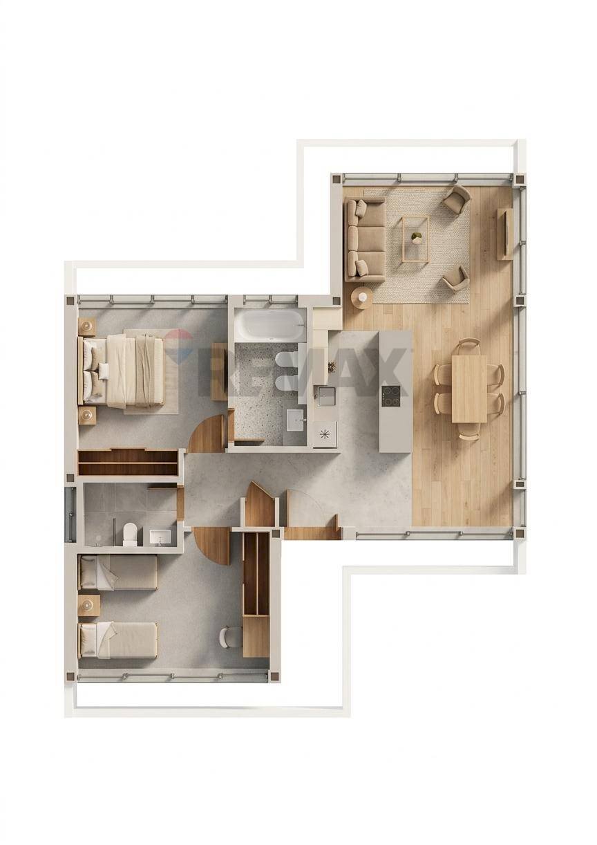 Pianta 3D - Casa semi indipendente Via Corer, Jesolo - planimetria 1