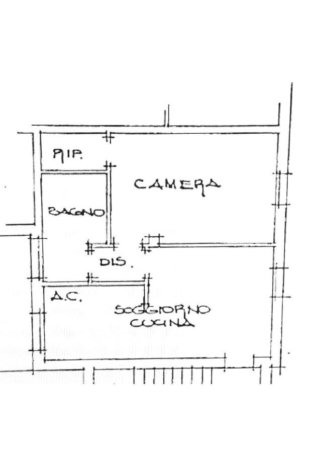 Two-room apartment via Saletto, Bentivoglio - floor plans 1