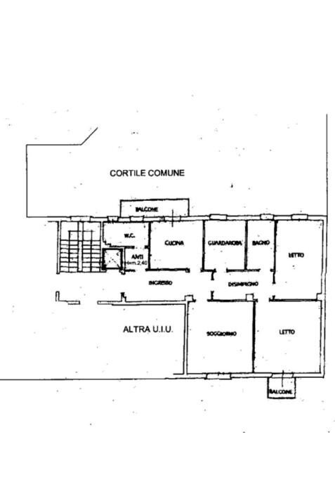 Appartamento via Ugo Lenzi, Bologna (zona Centro Storico) - planimetria 1