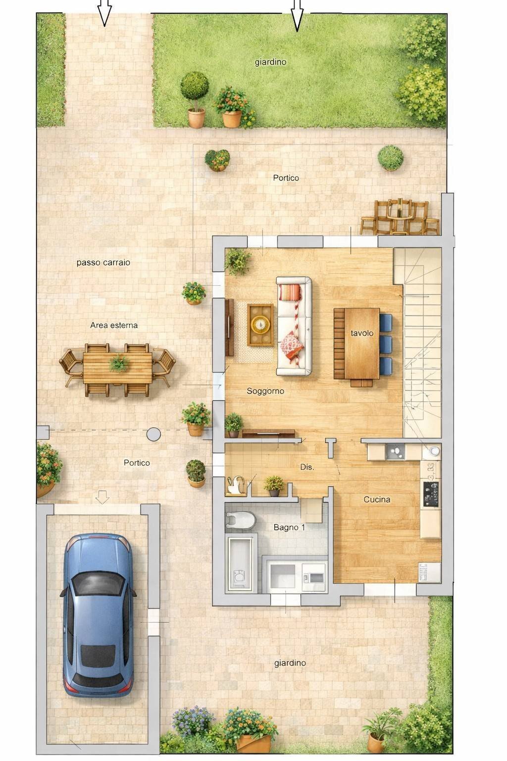 Foto 30 - Villa a Schiera Via Trento
 
43, Belgioioso - planimetria 1