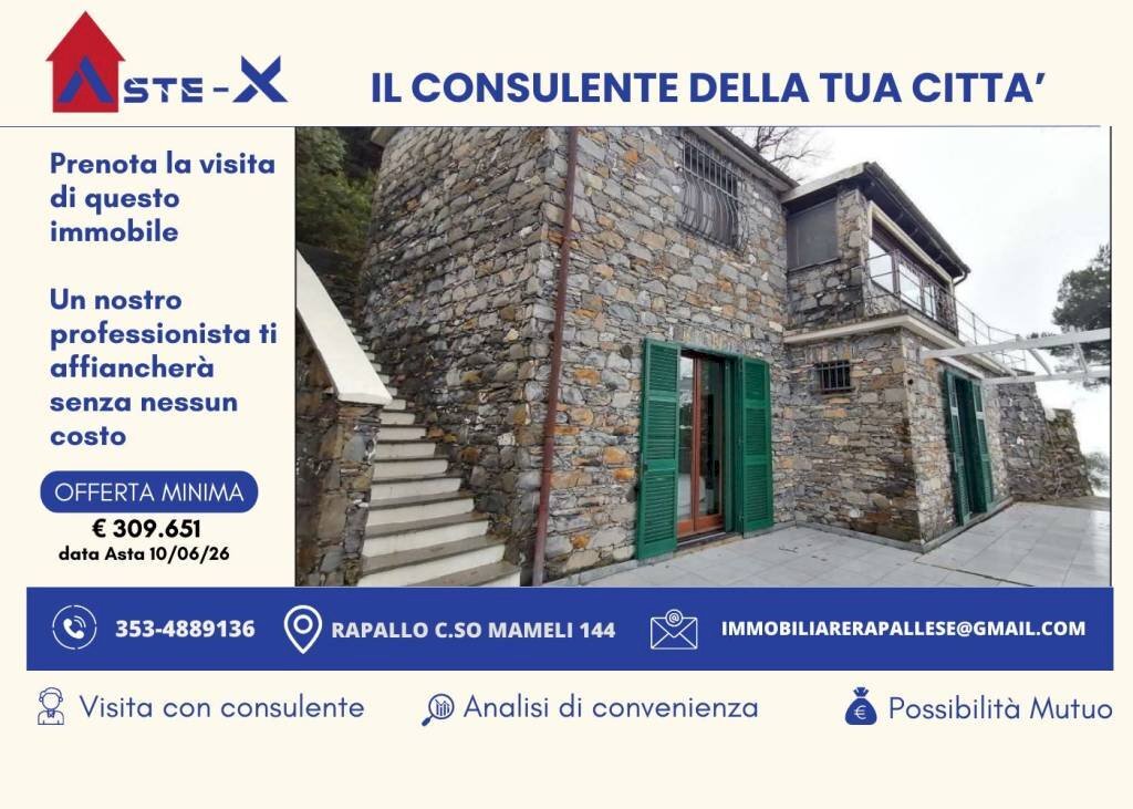 Facciata - Villa at auction strada Consortile Forno Vallette, Zoagli - photo 1