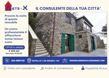 Facciata - Villa all'asta strada Consortile Forno Vallette, Zoagli - foto 1