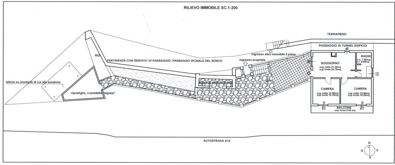 Appartamento all'asta via Cornice Sant'Ambrogio, 99/2, Zoagli - planimetria 1