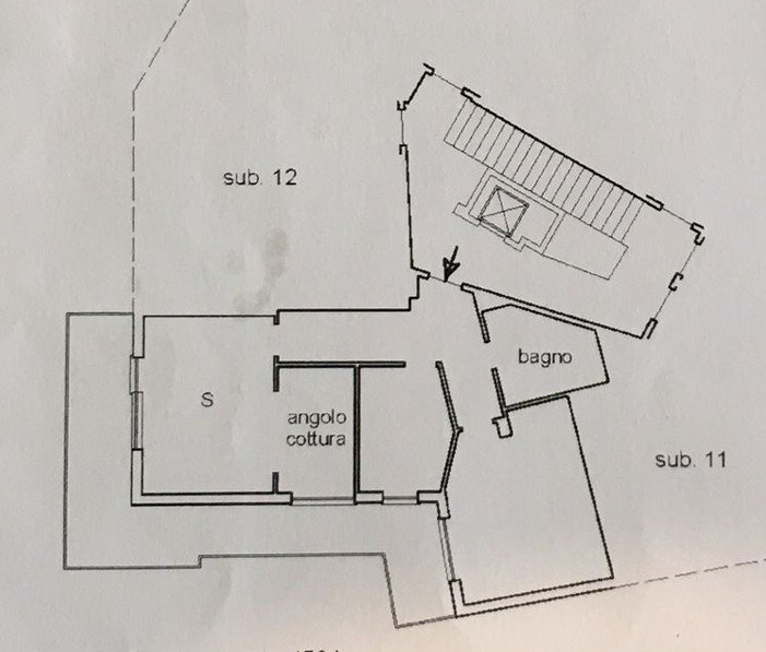 Trilocale salita Torre del Menegotto, 41, frazione San Massimo, Rapallo - planimetria 1