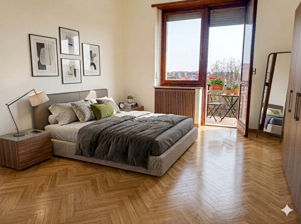 Camera da letto - Trilocale via Giuseppe Giacosa, 12, Moncalieri - foto 3