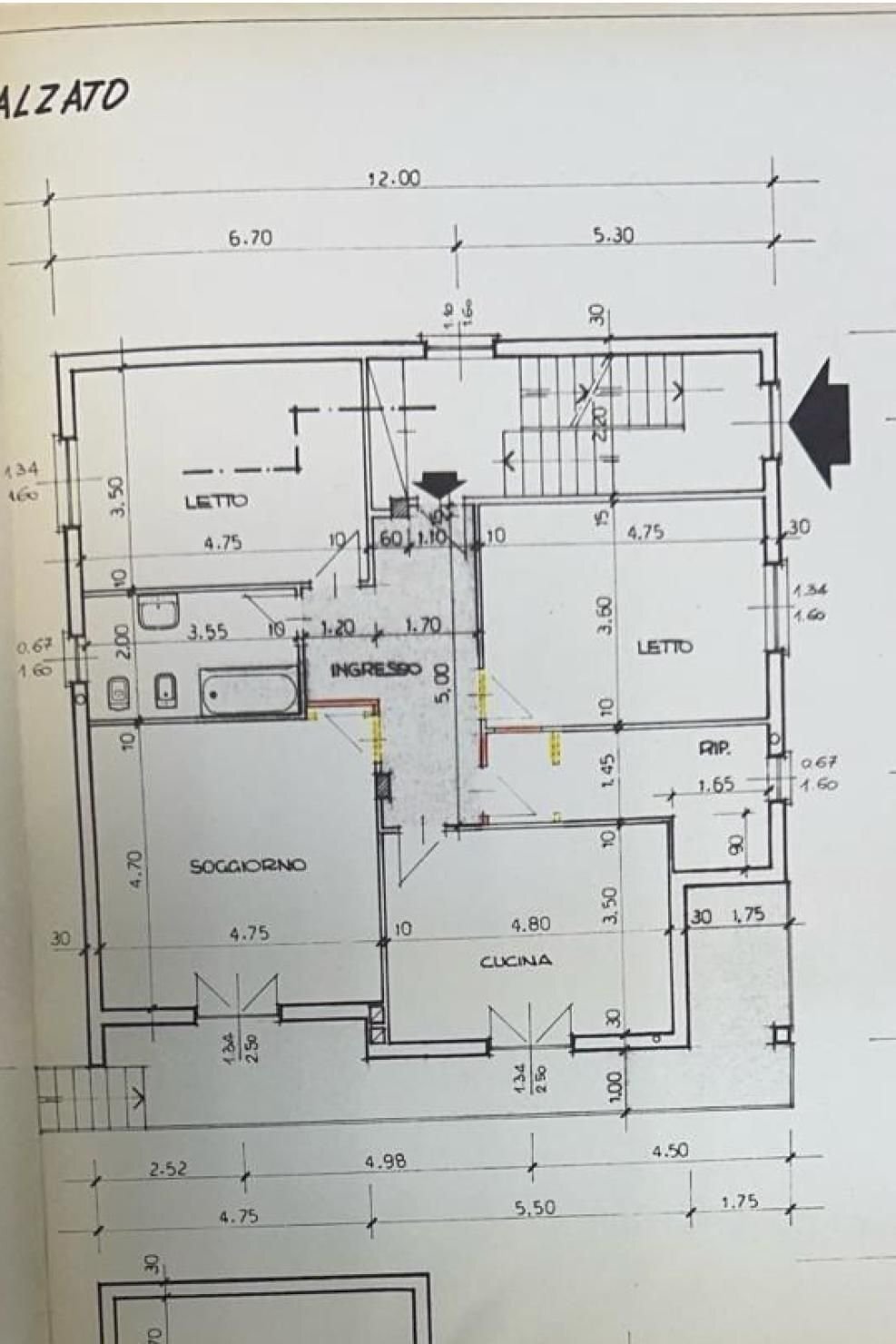 Quadrilocale via Torino, 69, Trofarello - planimetria 1