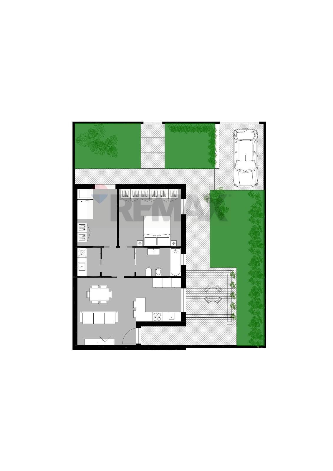 Pianta 2D - Villa a Schiera Antonio De Curtis, Margherita di Savoia - planimetria 1