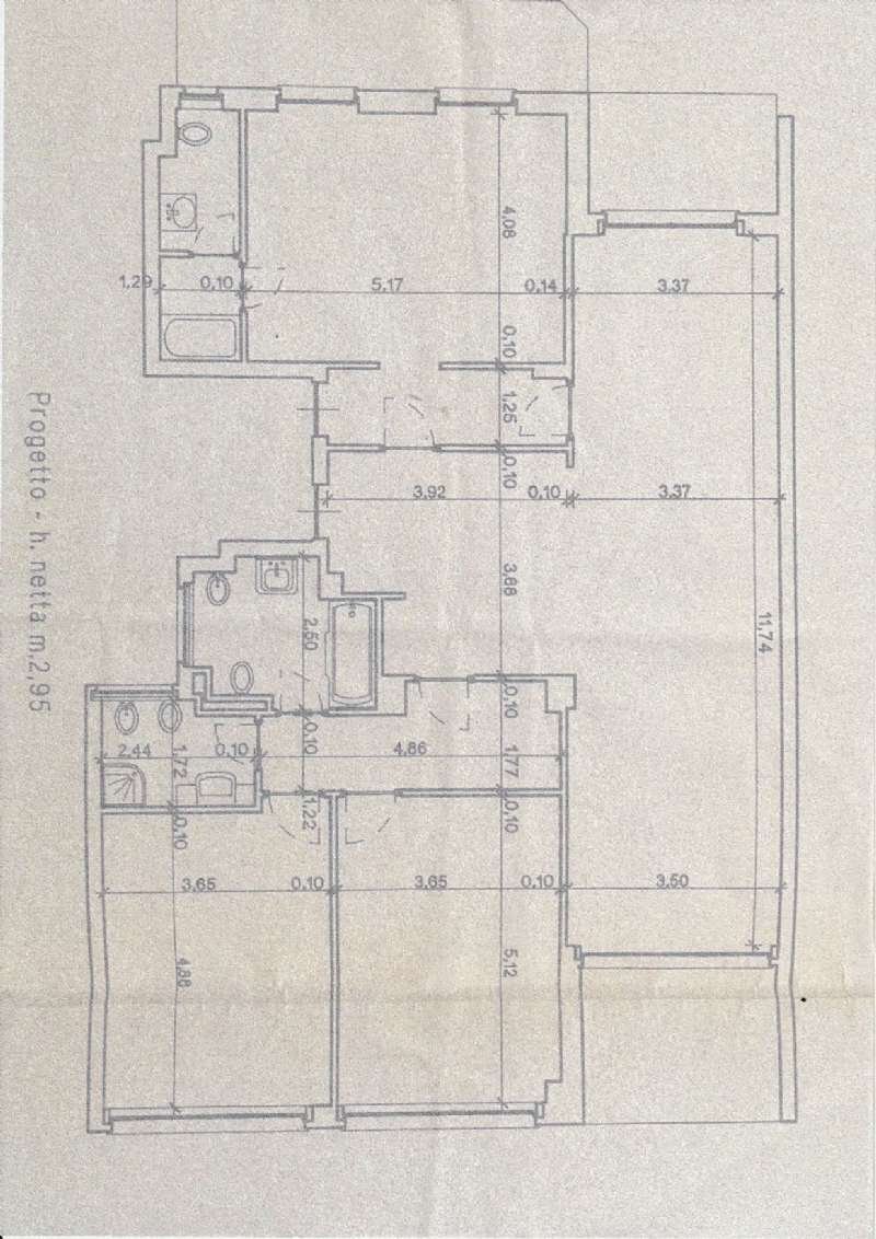 planimetria - Appartamento corso Massimo D'Azeglio, 76, Torino (zona San Salvario) - planimetria 1
