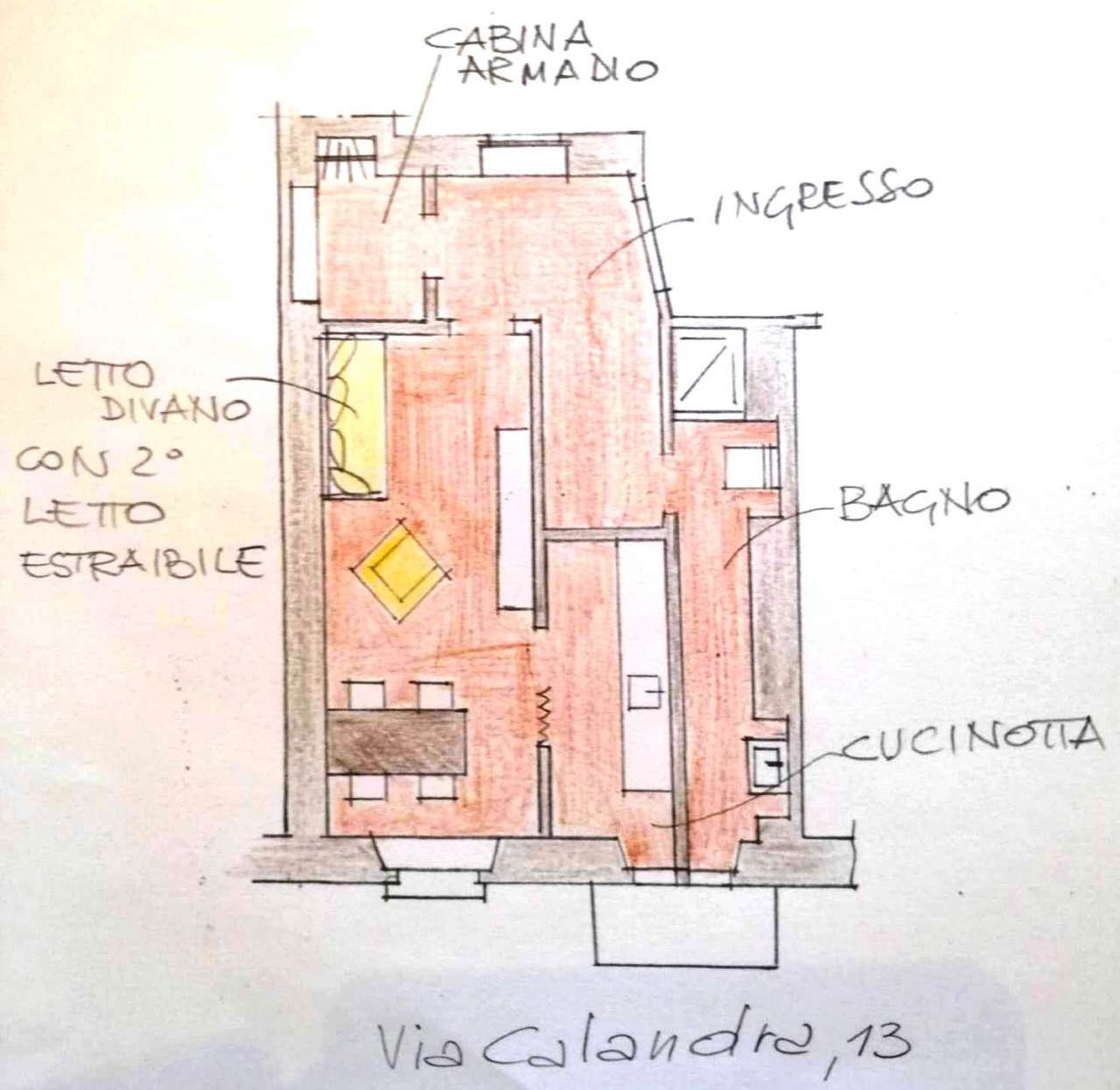 planimetria - Appartamento via Fratelli Calandra, 13, Torino (zona Centro) - planimetria 1