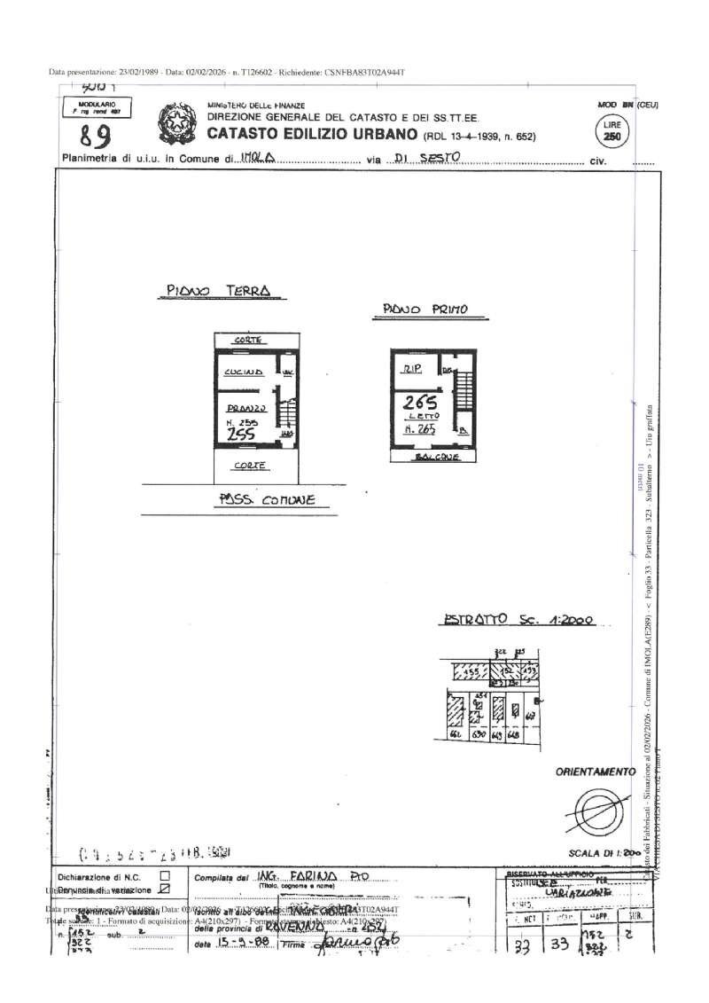 skm_c250i26021810350 - Portion of a house via Di Sesto, Imola - floor plans 1
