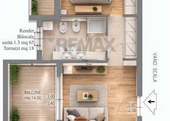 Pianta 3D - Trilocale Parma - foto 5