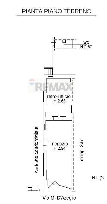 Pianta 2D - Negozio Strada massimo D'Azeglio
 
100, Parma - planimetria 1
