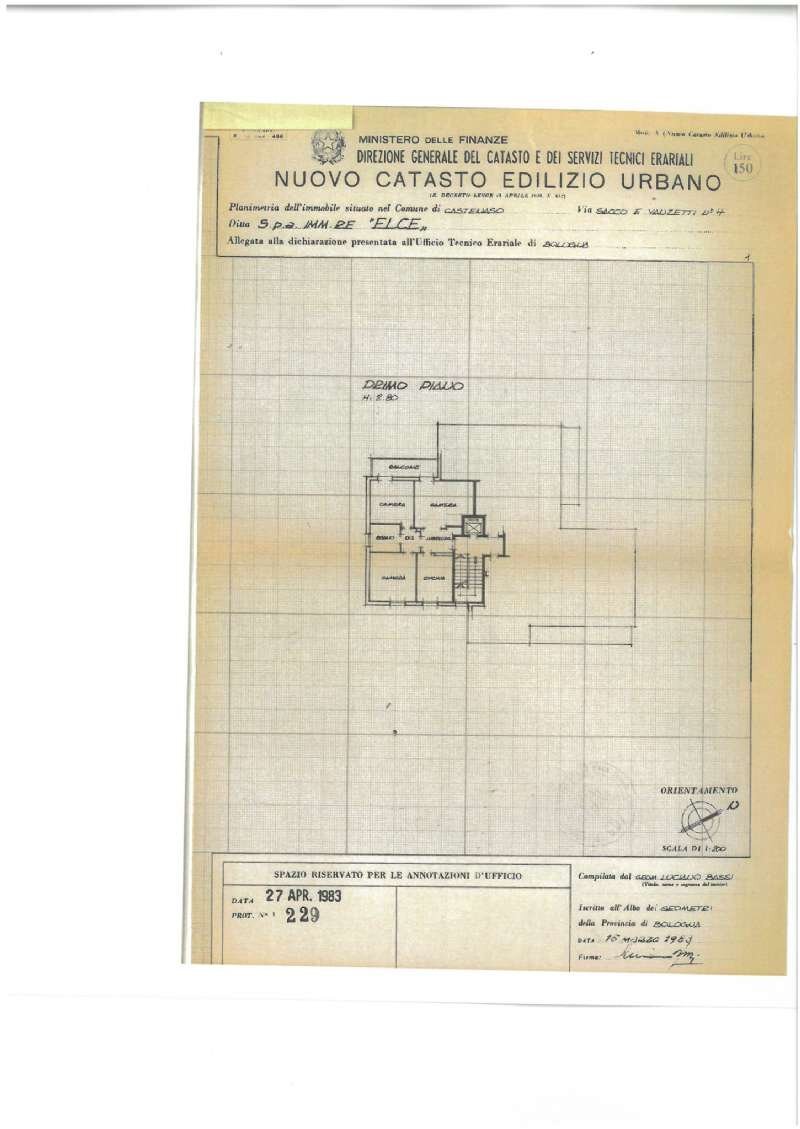 skm_c250i25100808160 - Appartamento via Sacco e Vanzetti, 4, Castenaso - planimetria 1