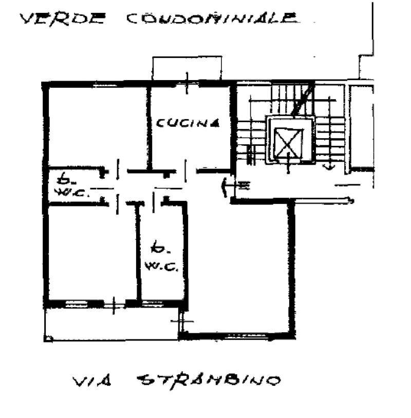 PLANIMETRIA APPARTAMENTO - Quadrilocale via Strambino, 9/B, Torino - planimetria 1