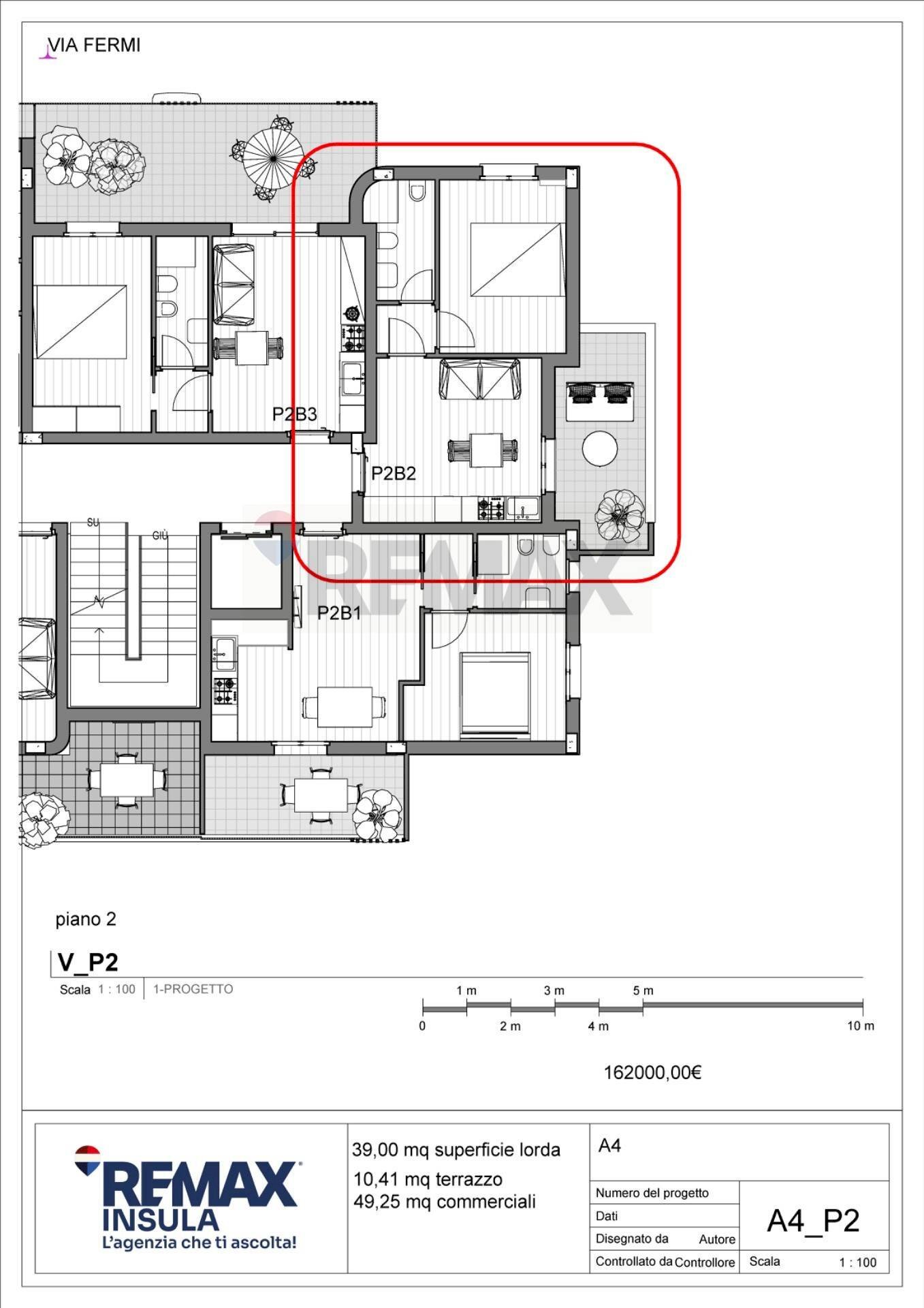 Pianta 2D - Appartamento Via Fermi, Alghero - planimetria 1
