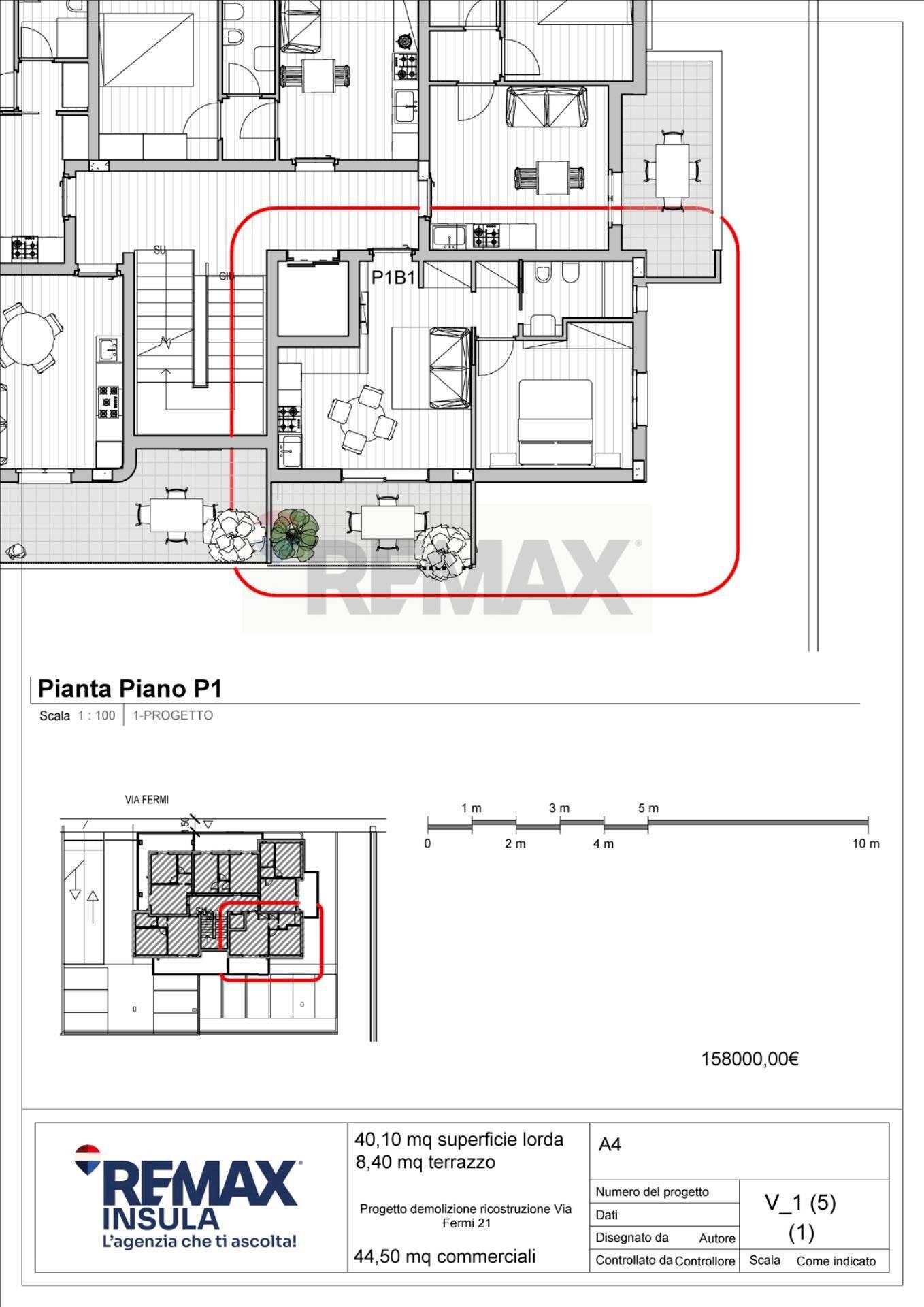 Pianta 2D - Bilocale Via Fermi, Alghero - planimetria 1