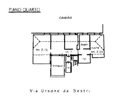 Trilocale all'asta via Ursone da Sestri, 16, Genova (zona Sestri Ponente) - planimetria 1