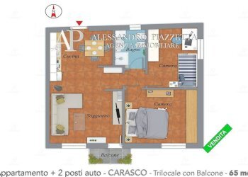 Planimetria - Three-room apartment Carasco - photo 21