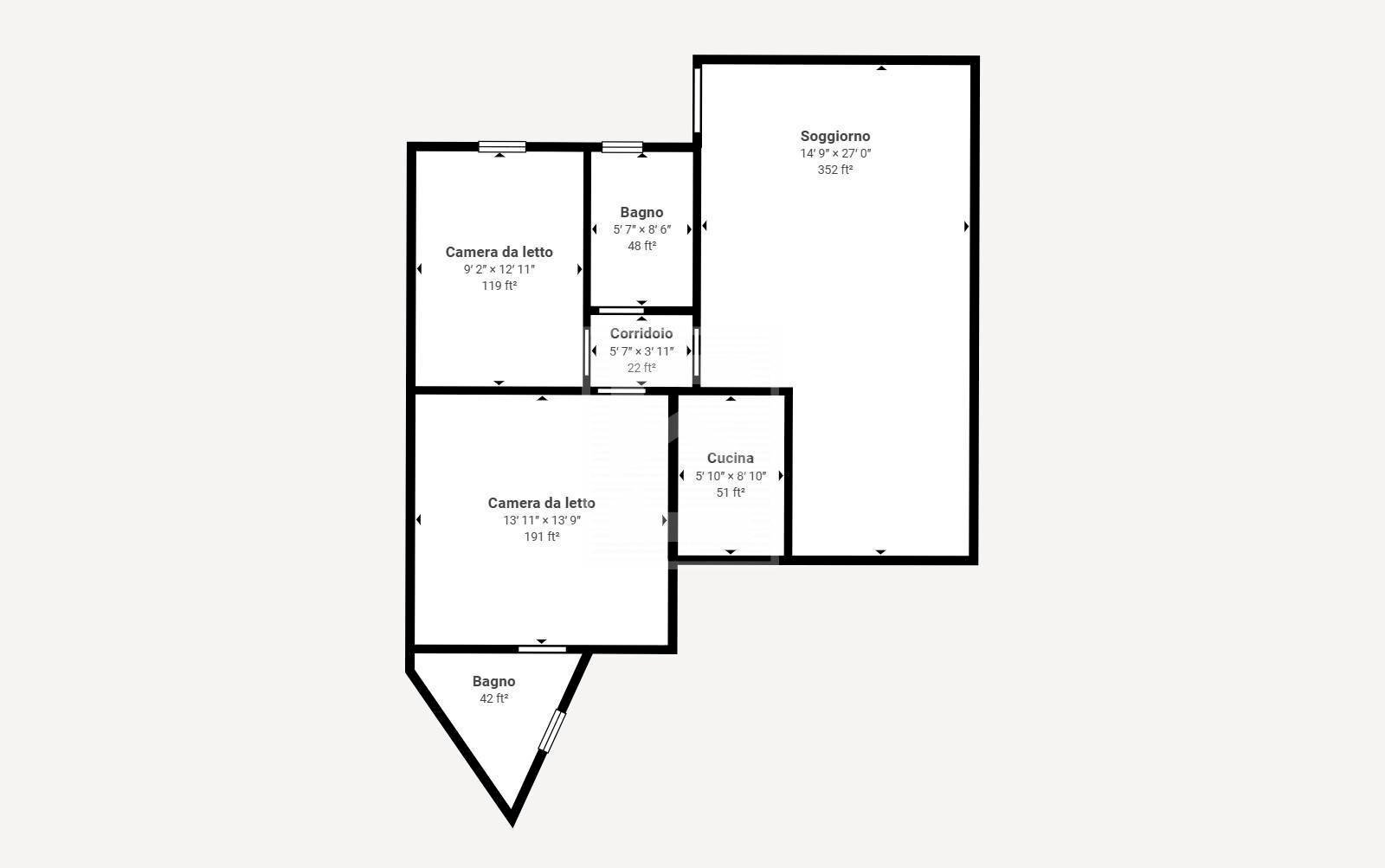 Foto 42 - Trilocale Località Sermana
 
1, Peschiera del Garda - planimetria 1
