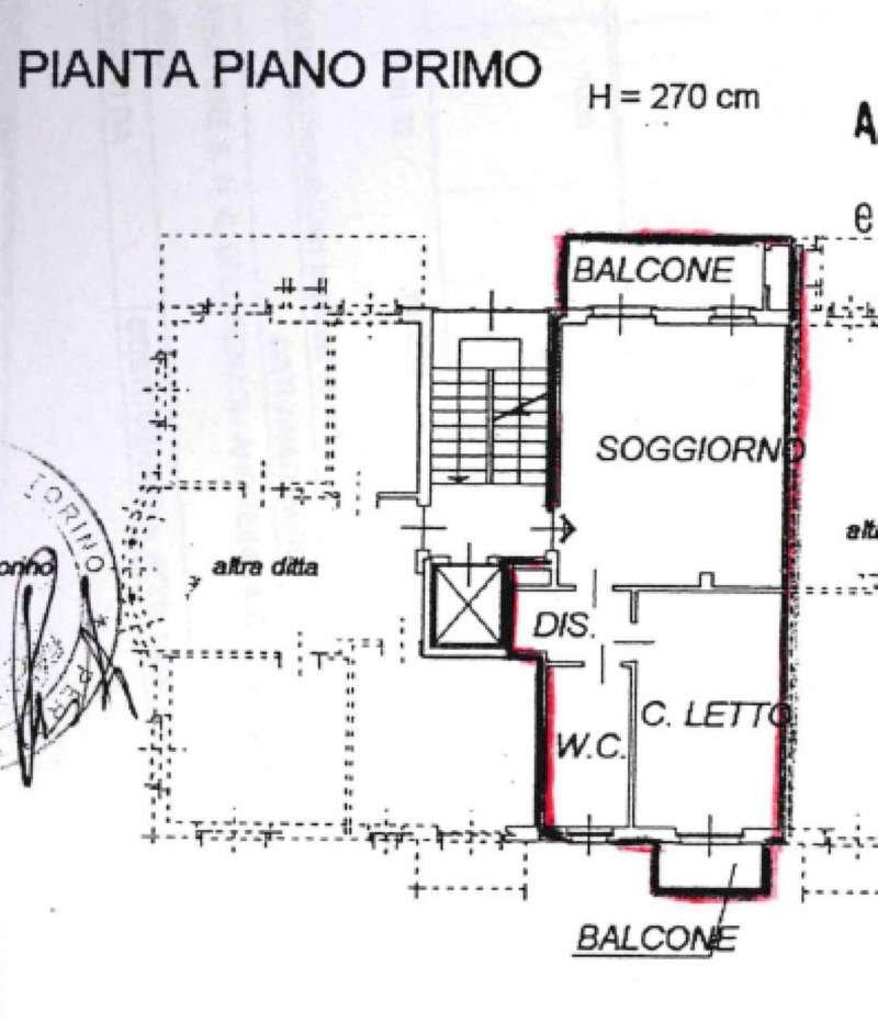 plani - Bilocale via Torino, 231, Castiglione Torinese - planimetria 1