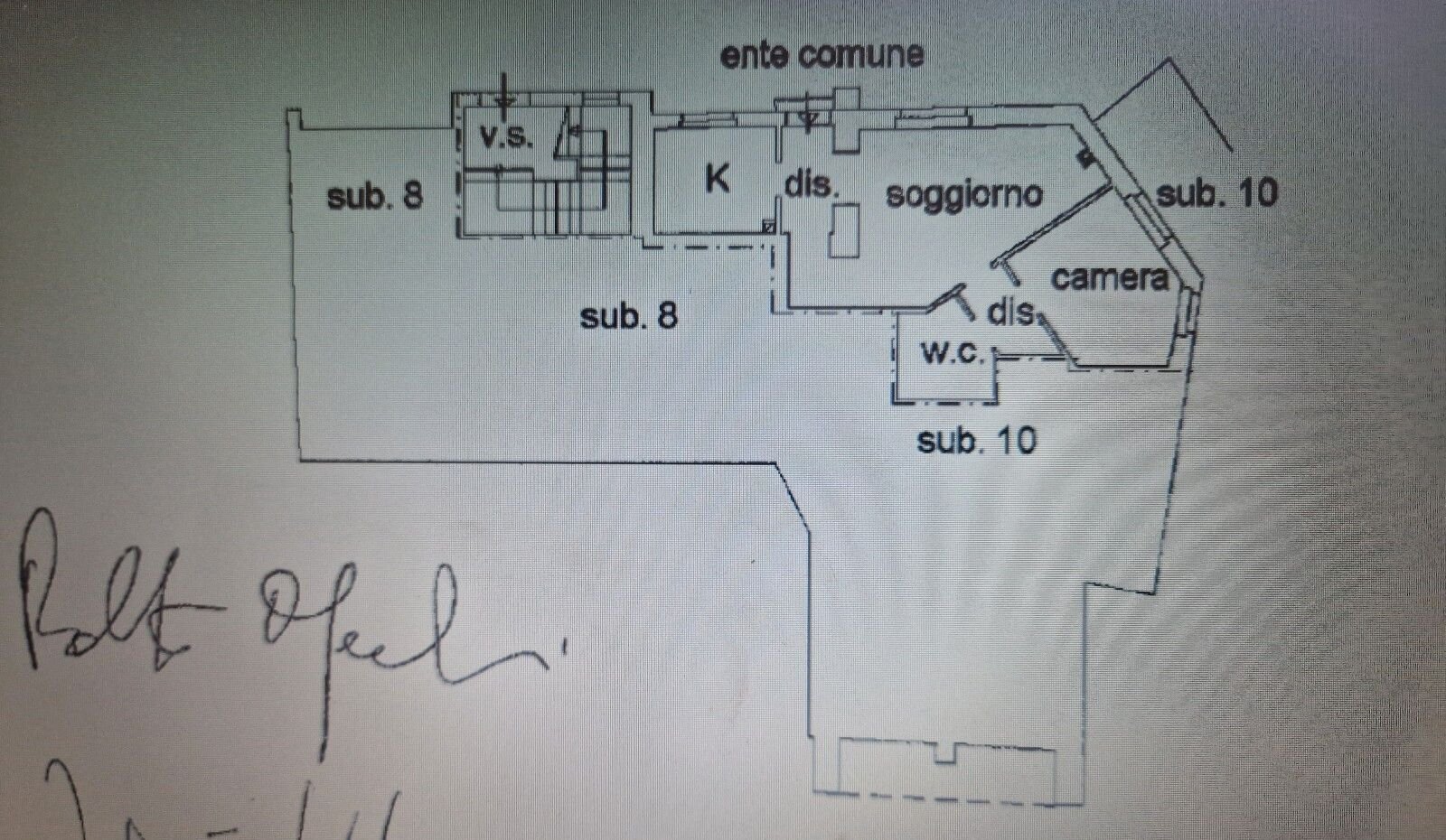 Bilocale Frazione Camolino, Montesegale - planimetria 1