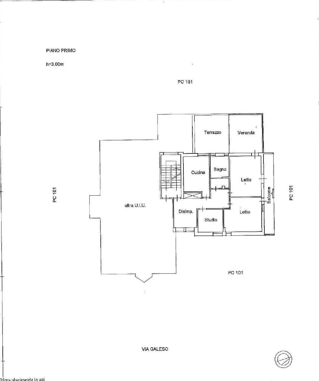 Foto 24 - Trilocale Via Galeso
 
167, Taranto - planimetria 1