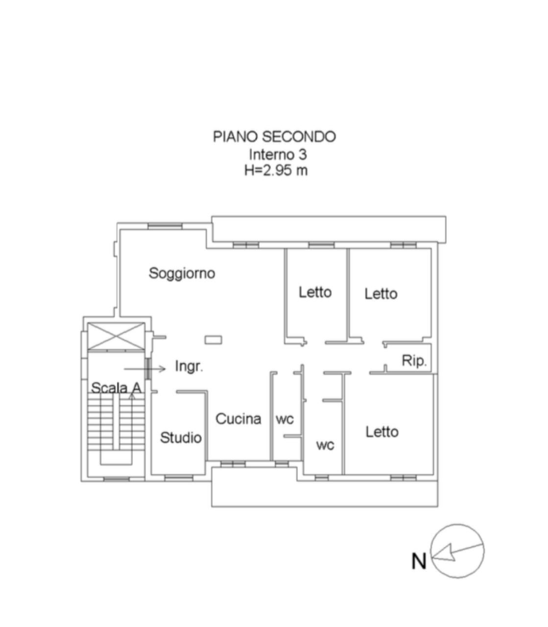 Appartamento viale Vincenzo de Filippis, 61, Catanzaro - planimetria 1