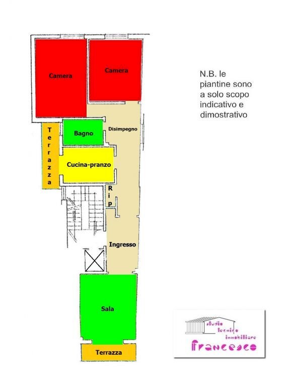 Planimetria appartamento - Quadrilocale Piazza Tanucci, Firenze - planimetria 1