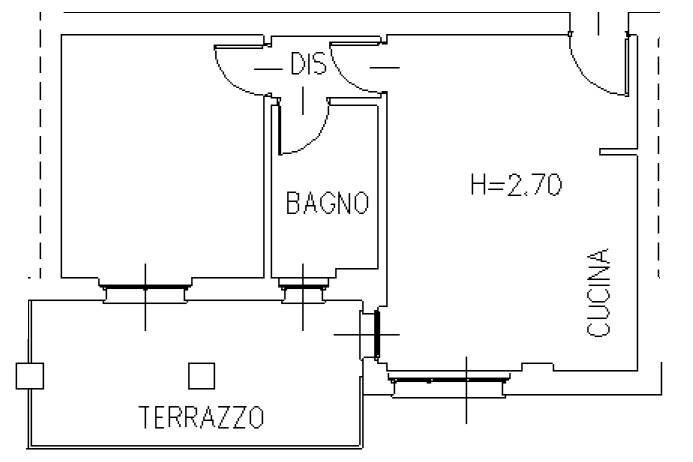 Garage - Bilocale via Guerrazzi, Bergamo - planimetria 1