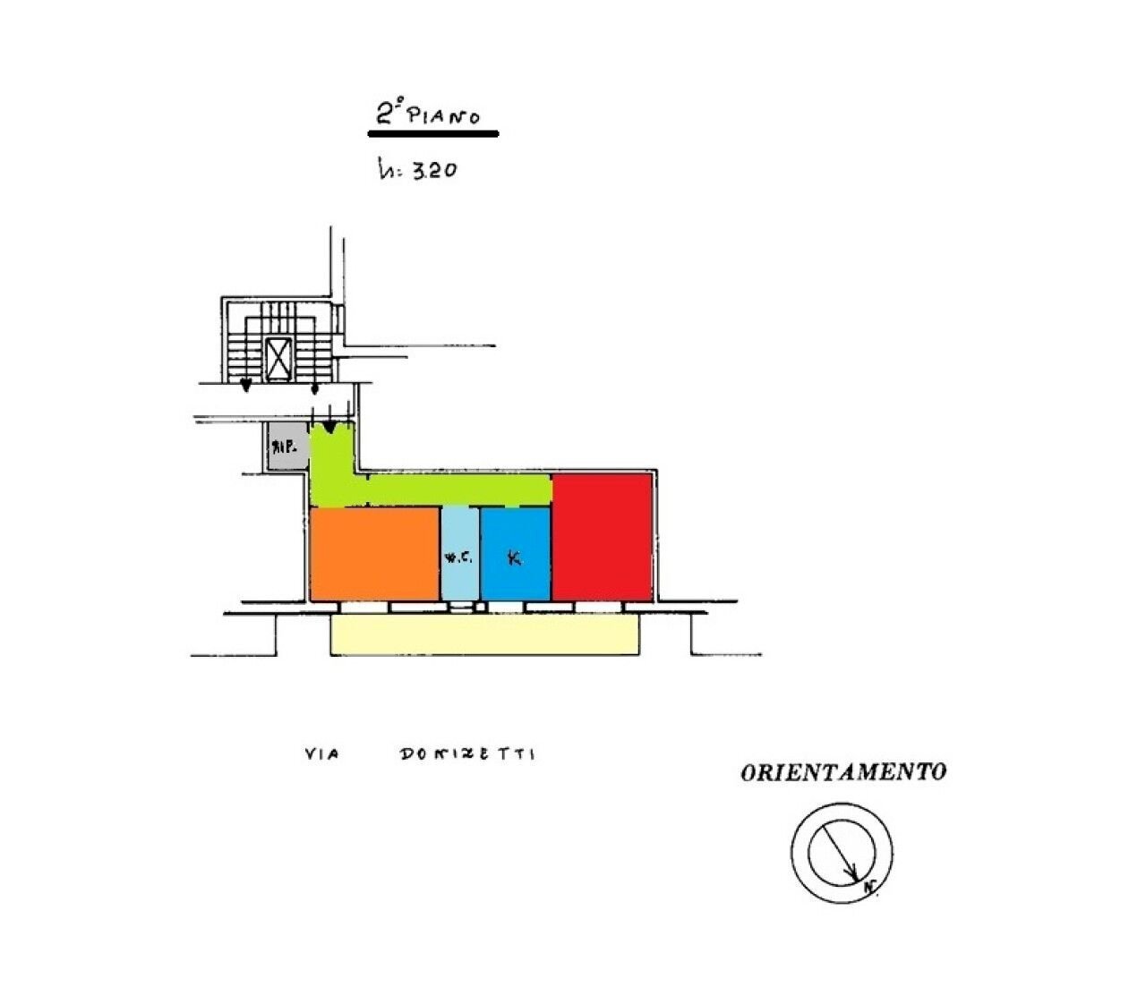 Two-room apartment via Gaetano Donizetti, 81, Catania - floor plans 1
