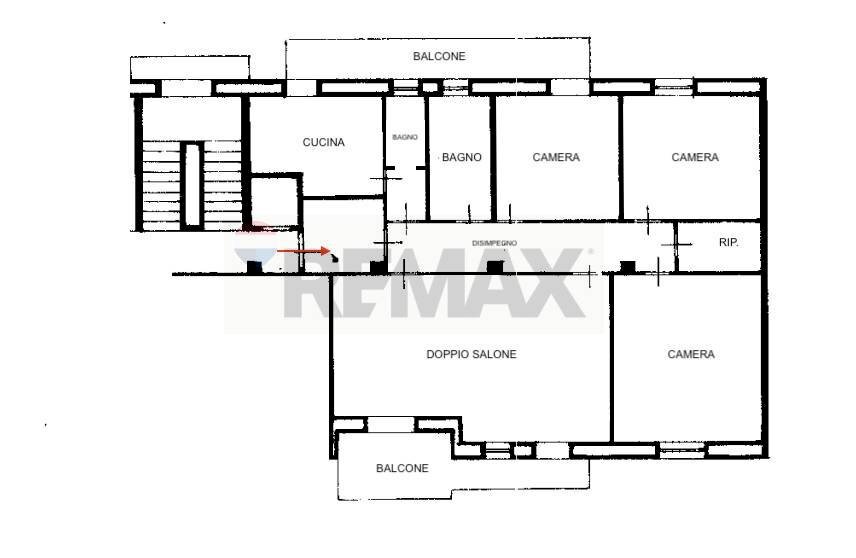 Pianta 2D - Appartamento Via Ottone Bacaredda
 
99, Cagliari - planimetria 1