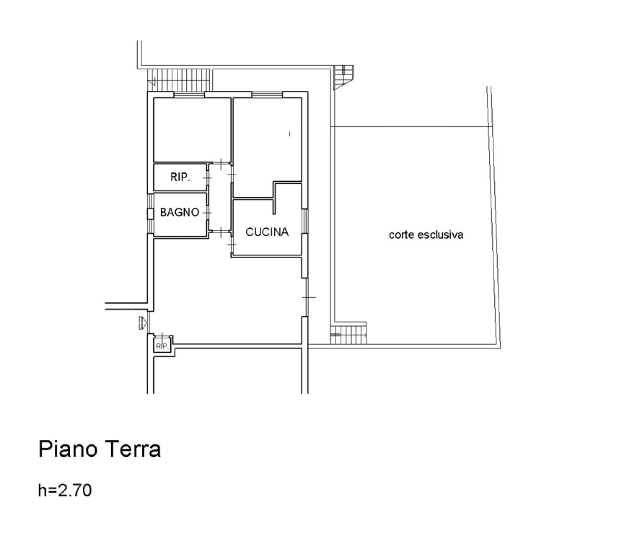 Trilocale via Gravina di Puglia, 26, Roma - planimetria 1