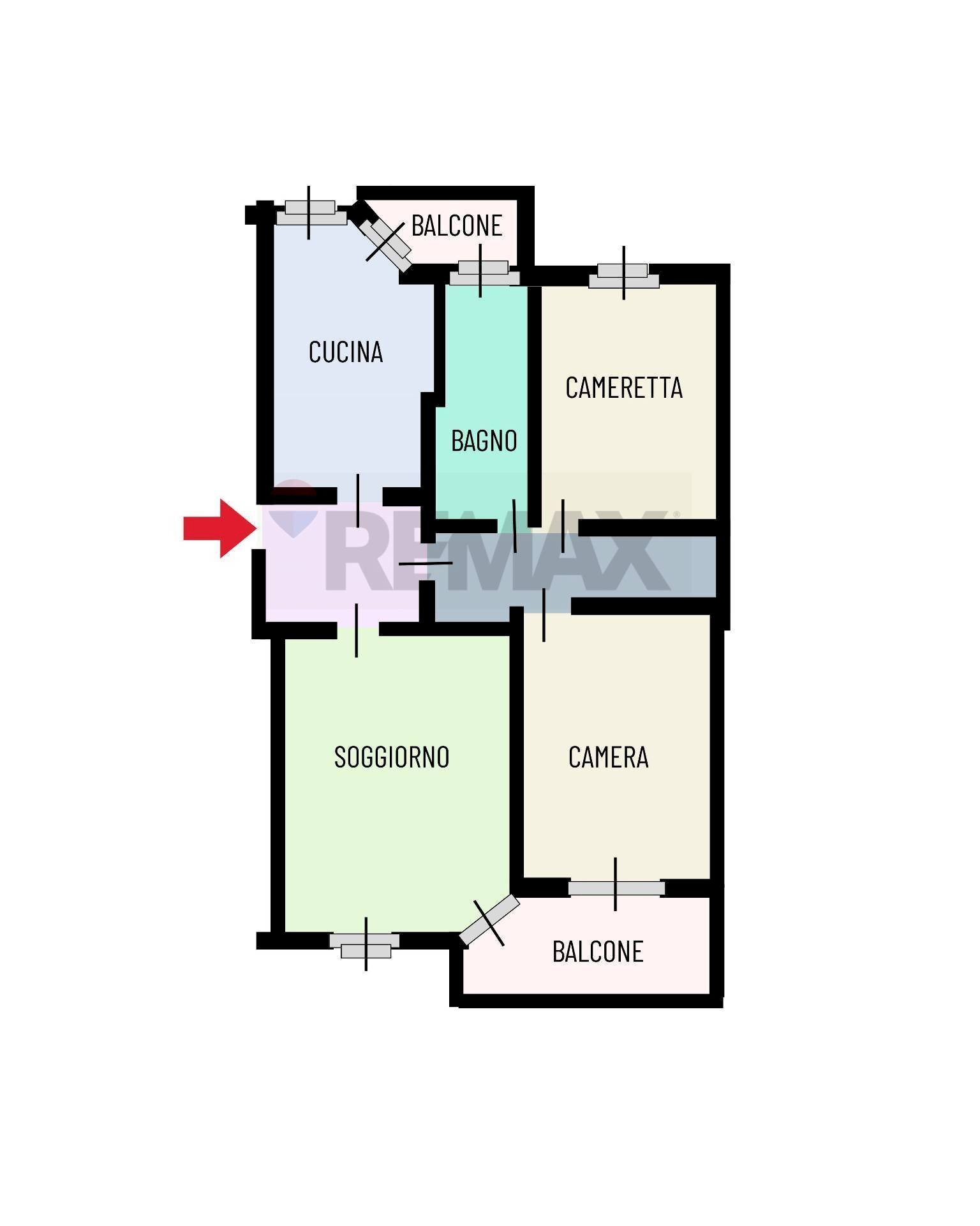 Pianta 2D - Trilocale VIA VAL D'OSSOLA
 
2, Milano - planimetria 1