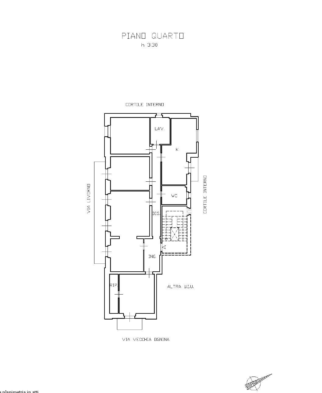 Appartamento via Livorno, 10, Catania - planimetria 1