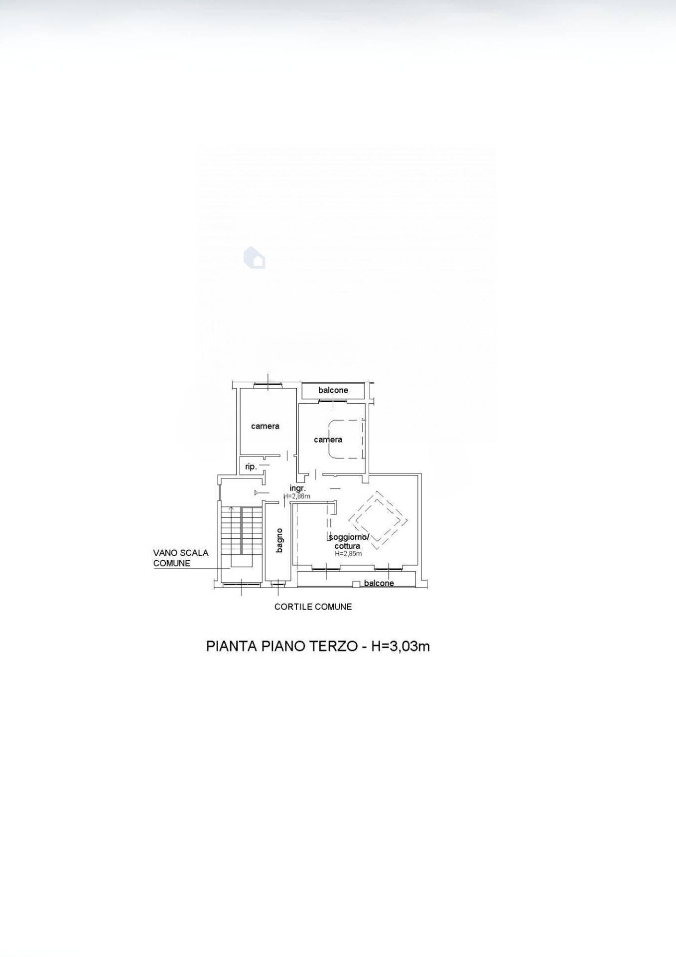 Foto 30 - Trilocale via Obizzone
 
75, Bernareggio - planimetria 1