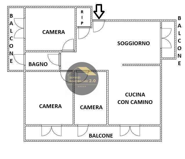 Foto 22 - Quadrilocale Via Nicola Da Guardiagrele
 
106, Roma - planimetria 1