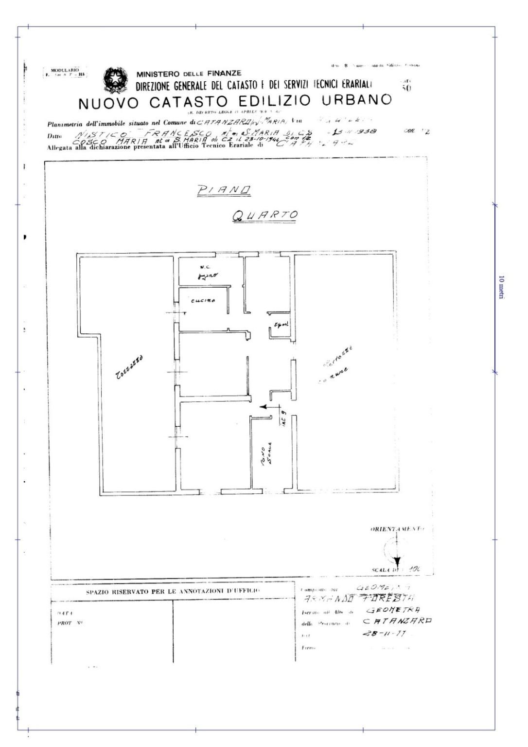Trilocale via Aquileia, 39, Catanzaro - planimetria 1