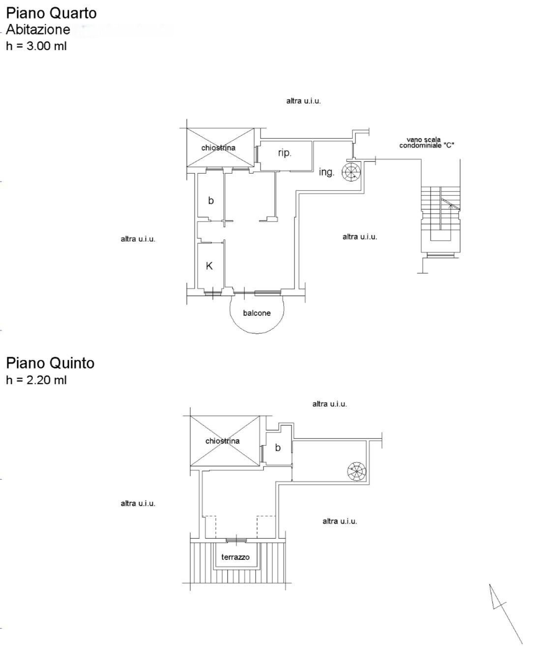 Attico via di Torre Rossa, 35, Roma - planimetria 1