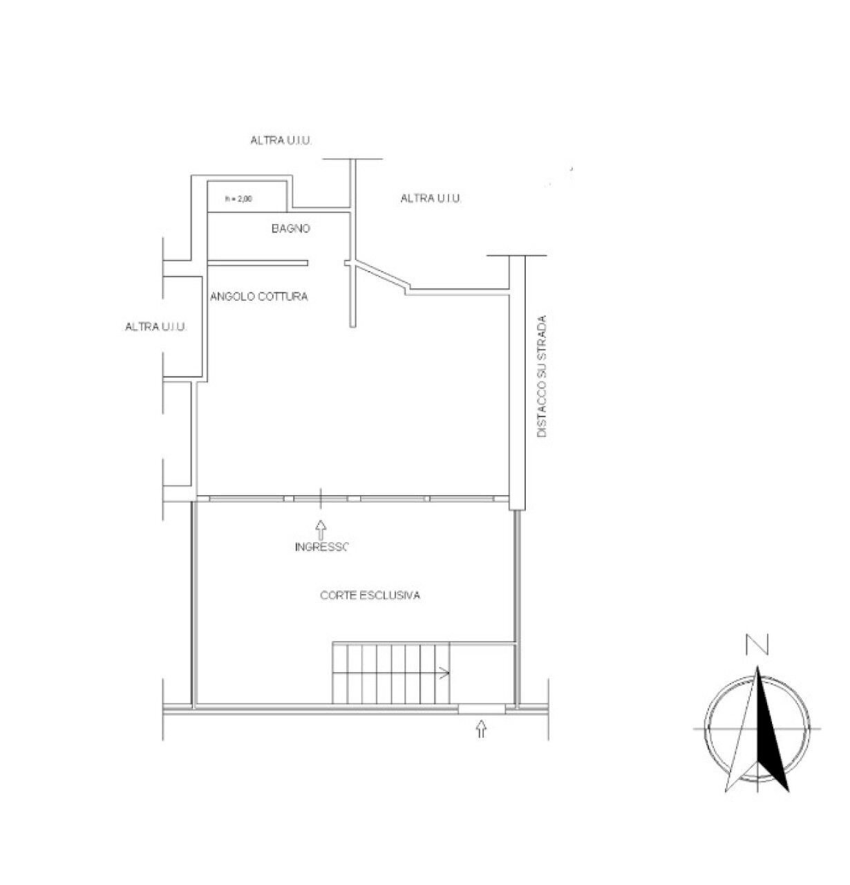 Monolocale via Salaria, 348a, Roma - planimetria 1
