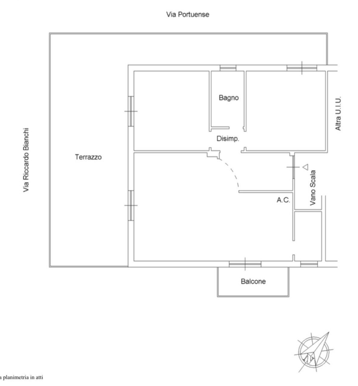 Attic via Riccardo Bianchi, 3, Roma - floor plans 1
