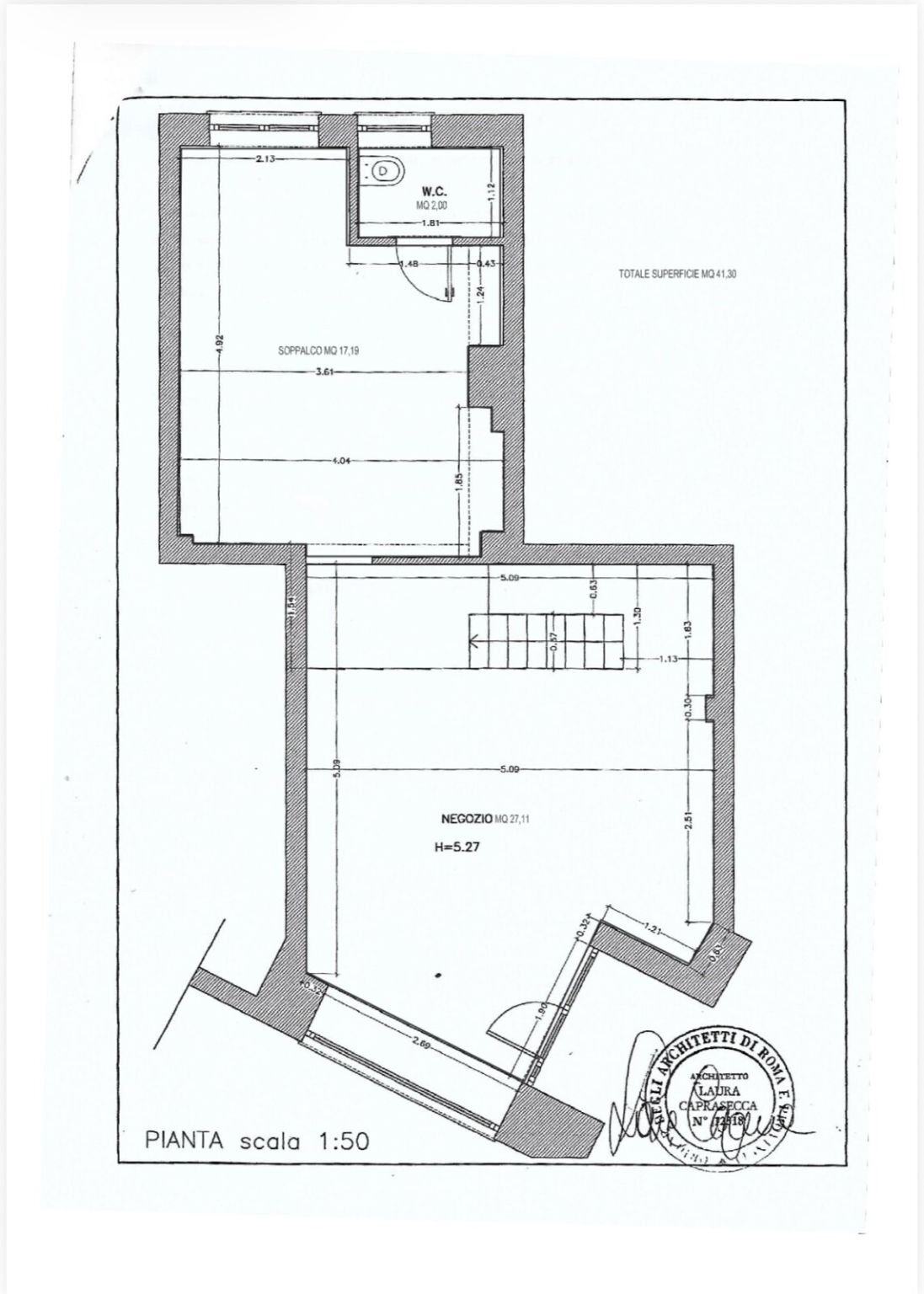 Shop via della Balduina, 105, Roma - floor plans 1