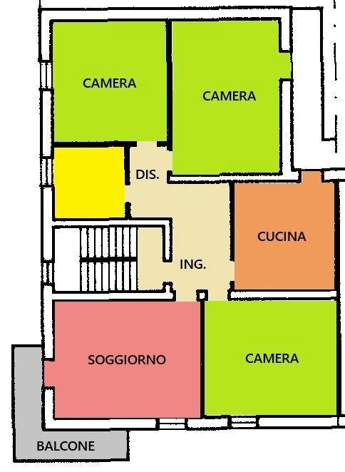 Foto 28 - Quadrilocale VIA ALESSANDRIA, Piacenza - planimetria 1