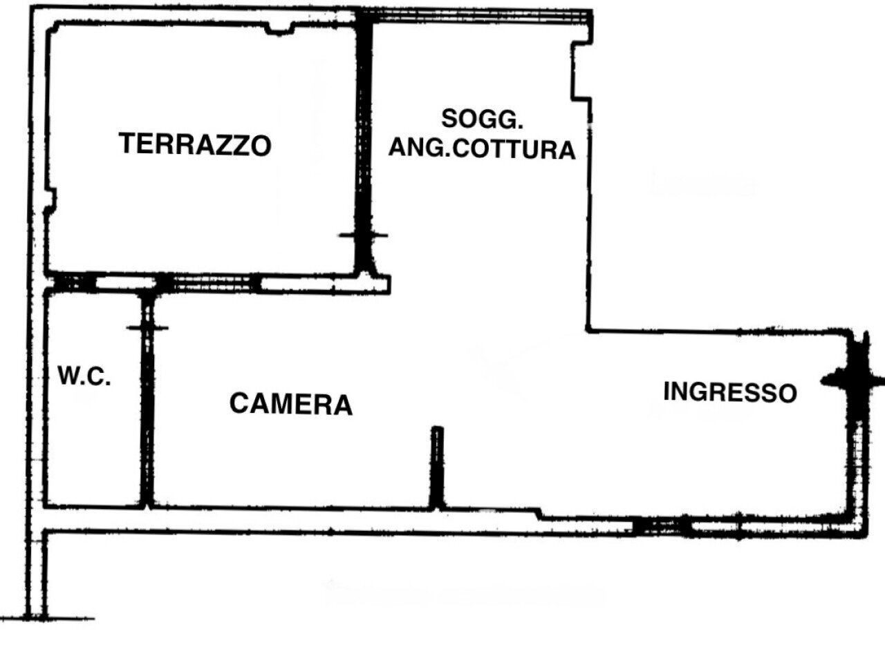 Attic via Trebio Littore, 6, Roma - floor plans 1